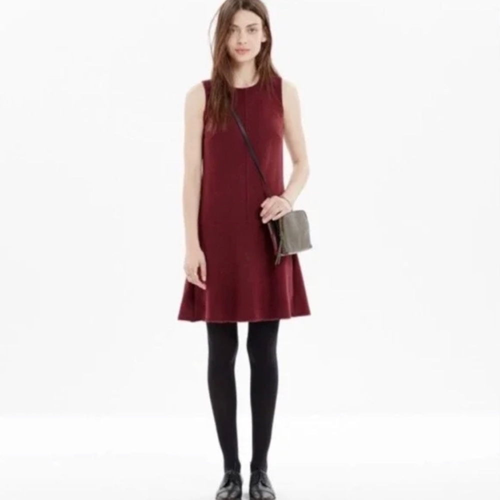 Madewell Burgundy Wool Tulip Dress Size 0